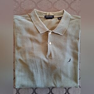 Natica Y2K Men's Olive Green Large Polo Shirt